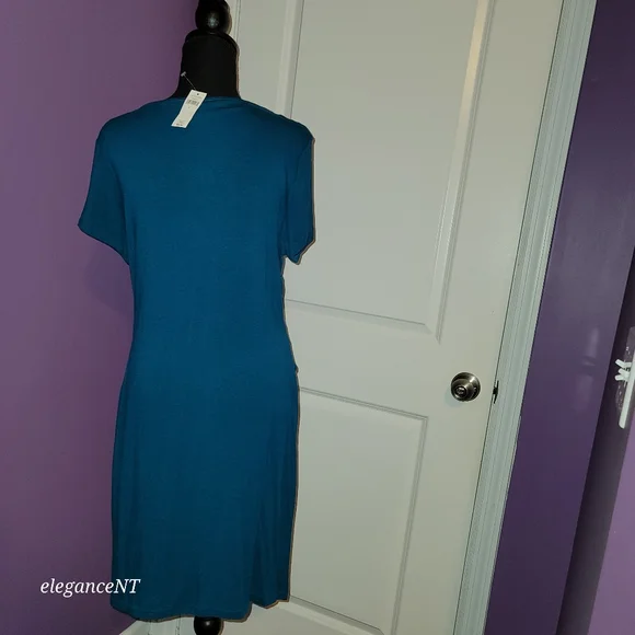 Banana Republic Teal Tie Front Dress Sz: Large NWT - Picture 5 of 5